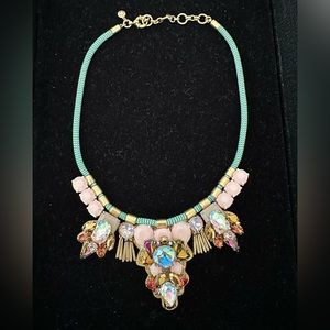 J Crew Iridescent Pastel Mixed Stone Rope Necklace